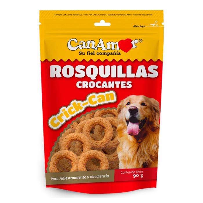 Recompensa a tu perro de todas las razas y edades con Crick Can Canamor, el suplemento alimenticio ideal para acompañar los programas de adiestramiento y obediencia canina. Estas rosquillas crocantes en forma circular están formuladas con un agradable sabor que hará que tu mascota se sienta motivada y entusiasmada durante el entrenamiento.