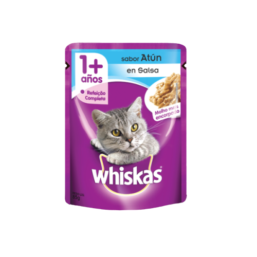 ¡Dale a tu gato la mejor nutrición y sabor con Whiskas Comida Húmeda Atún en Salsa! Este delicioso y balanceado alimento está diseñado para complementar la dieta diaria de tu felino, ofreciendo un rico sabor a atún, un aroma irresistible y una textura suave que ellos adoran.