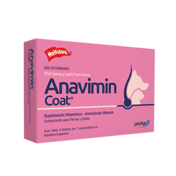 Biomodulador Anavimin coat para Perros y Gatos 21 comprimidos