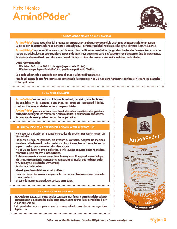 AminoPoder - Fertilizantes Agro - Tierragro Colombia (5557321990294)