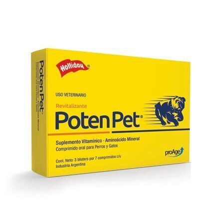 Biomodulador Poten Pet para Perros y Gatos 21 comprimidos