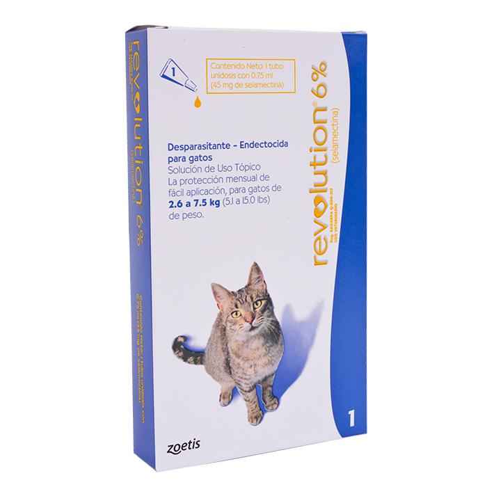 Revolution gatos de 2.6 - 7.5 kg Pipeta|Pfizer Zoetis