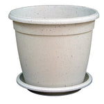 Maceta Genova 18 cm + Plato 15  Eco Fibra