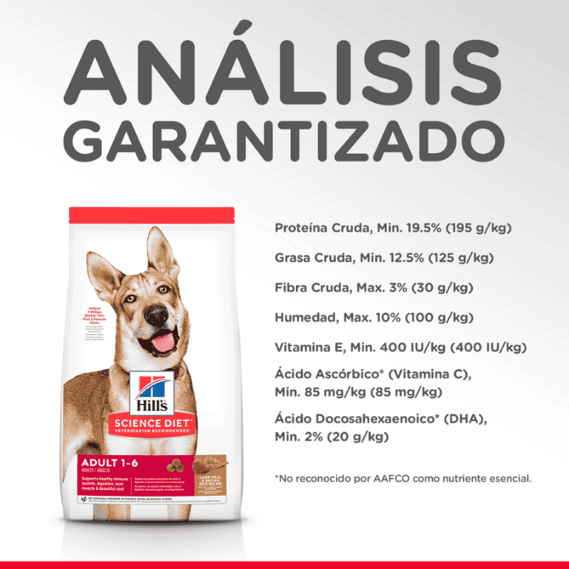 Comida para perro Hills Adulto Razas Medianas Cordero y Arroz OB 15.5Lbs