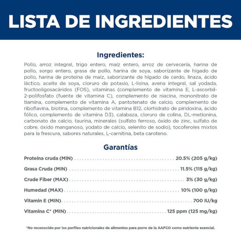 Comida para perros Hills Adulto Razas Miniatura4.5 Lbs
