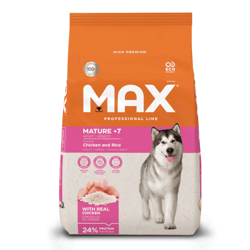 Comida para perro Max Mature Pollo y Arroz x 15 kg