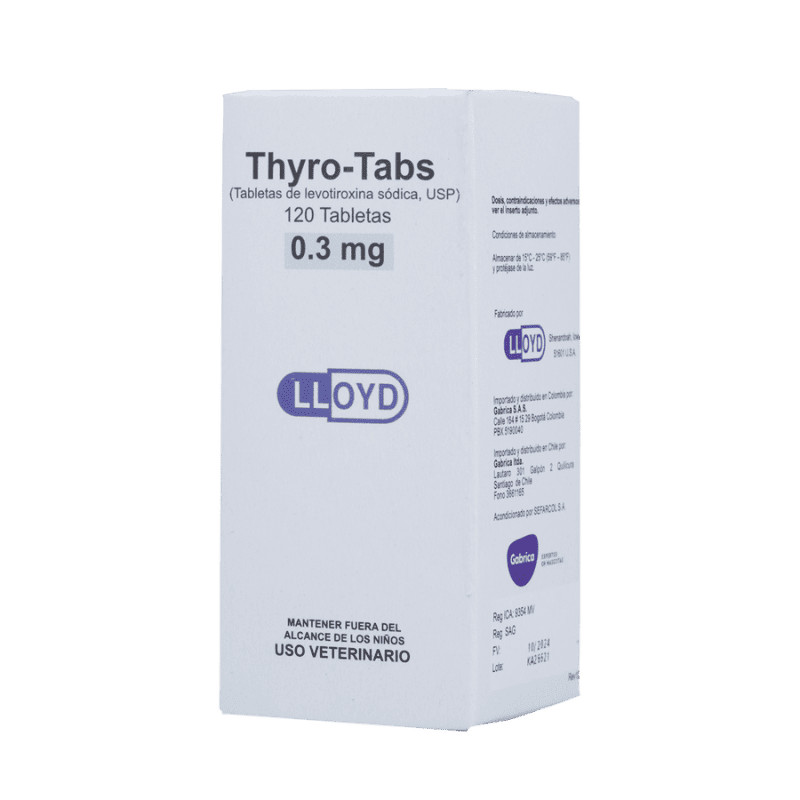 Thyro-Tabs Perros 0.3 mg 120 Tabletas