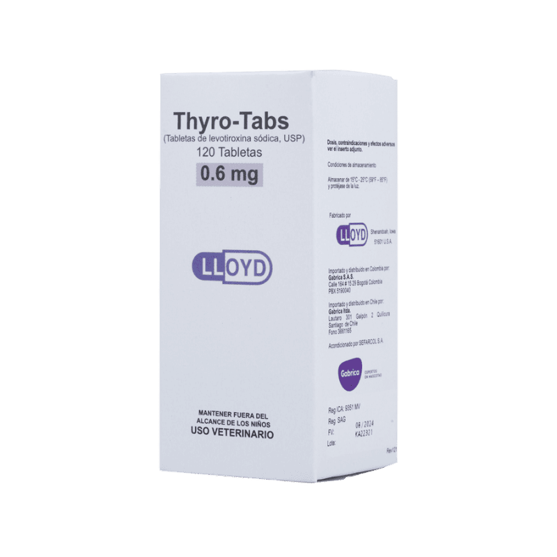 Thyro-Tabs Perros 0.6 mg 120 Tabletas