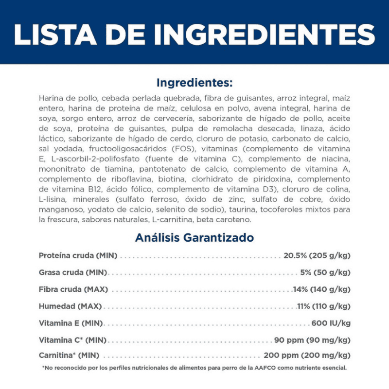 Comida para perro Hills Adulto Light Razas Miniatura 4.5Lb