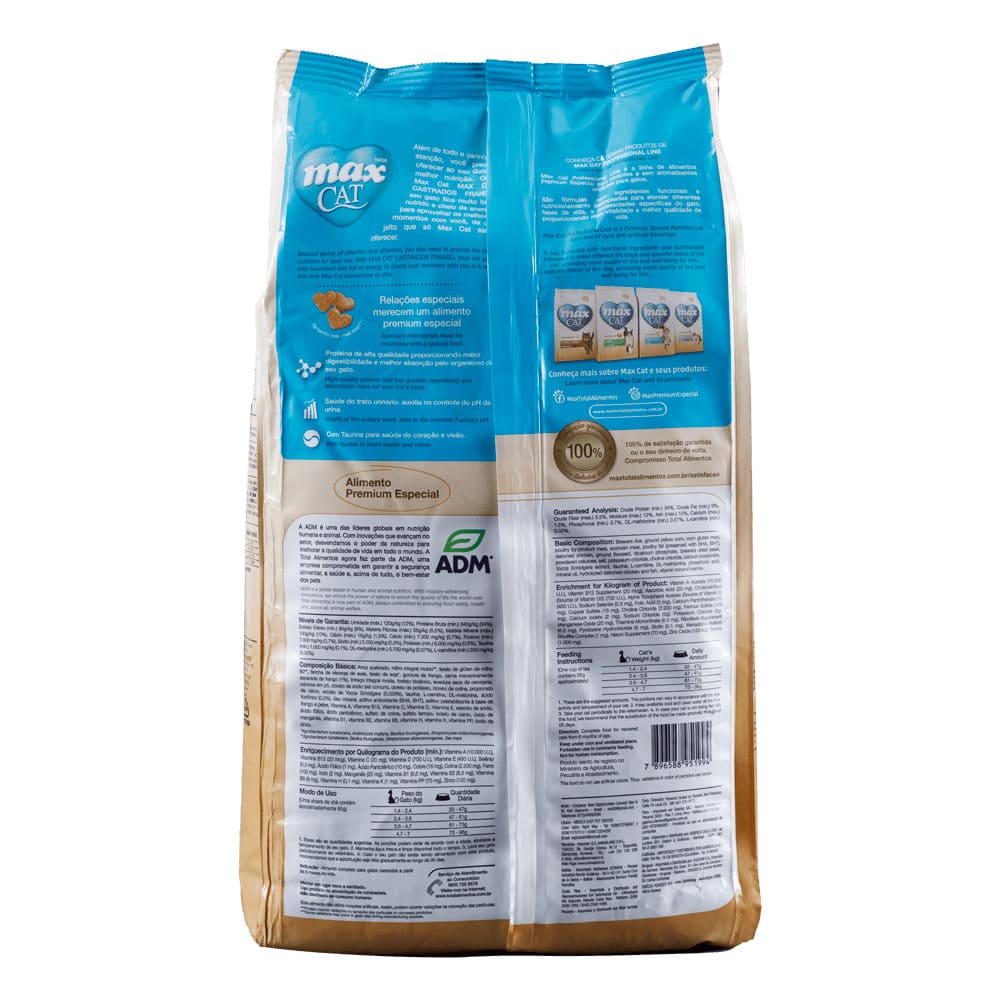 Comida paragatos Max Cat Castrados 1 Kg