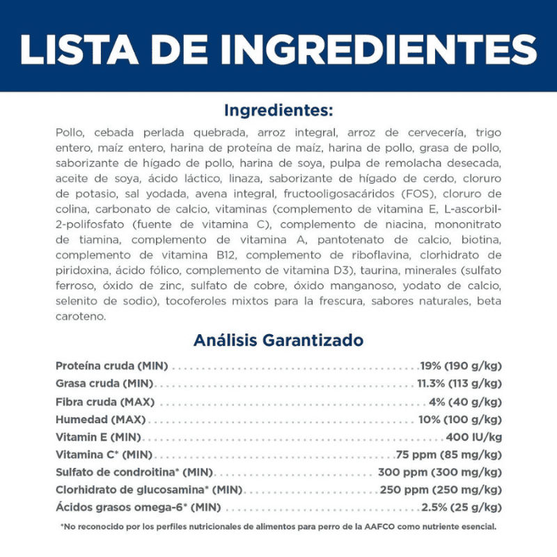 Comida para perro Hills Adulto Razas Grandes 15Lbs