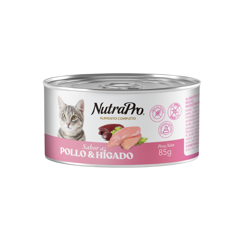 Nutrapro Lata Gato Pollo E Higado 85 Gramos