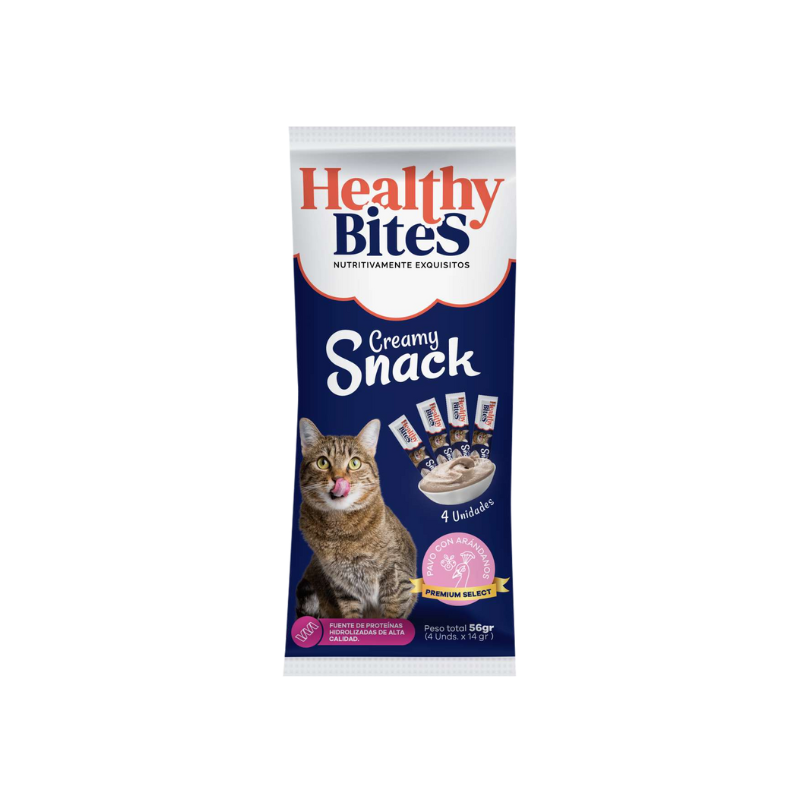 Hea Bites Cream Gato Pavo Arandanos x 4 Und 56Gr