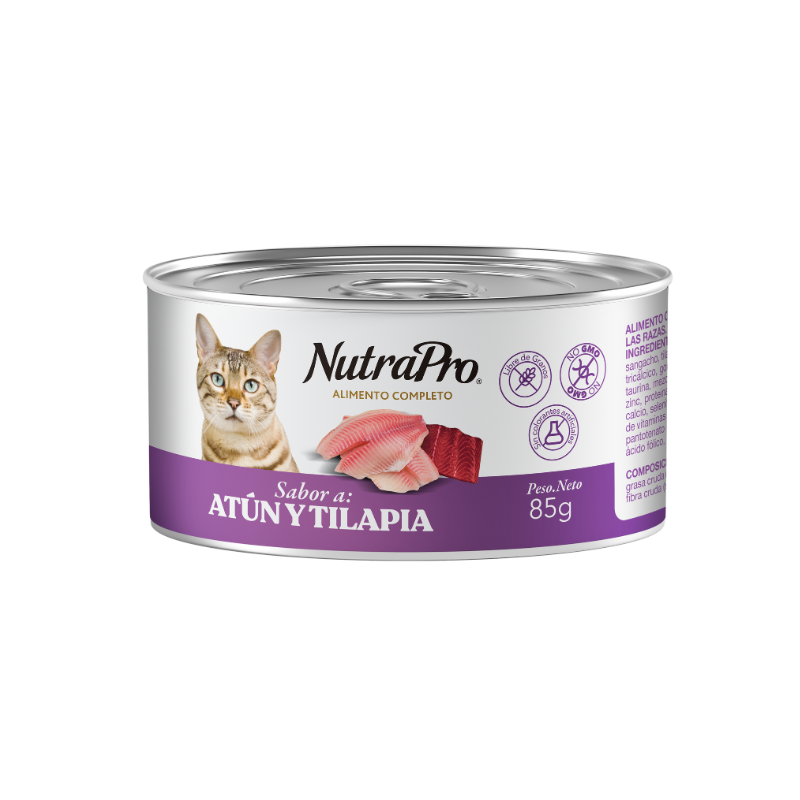 Nutrapro Lata Gato Atún Y Tilapia 85 Gr