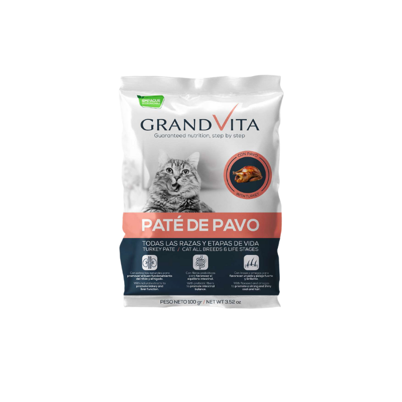 Grand Vita Pate Pavo Gato 100 Gr 
