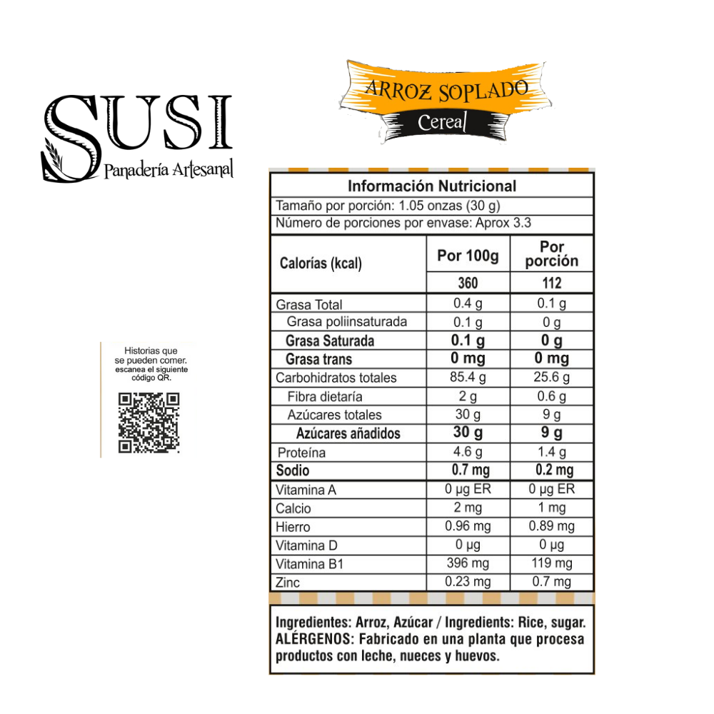 Arroz soplado Susi