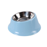 Bebedero Azul Mascota Acero Inoxidable