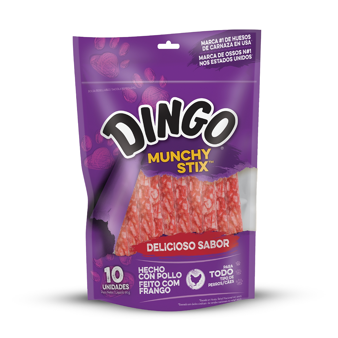 Dingo Munchy Stix para Perros x 10 und