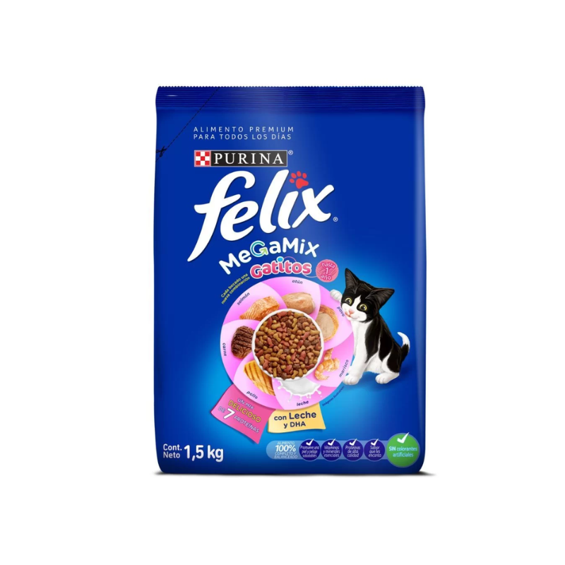 Gatitos Purina Felix Megamix x 1.5 Kg