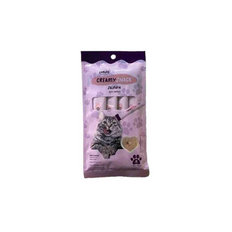 Creamy Snack Gato Salmón 4 x 15 g