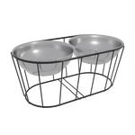 Comedero Ovalado Grande Negro