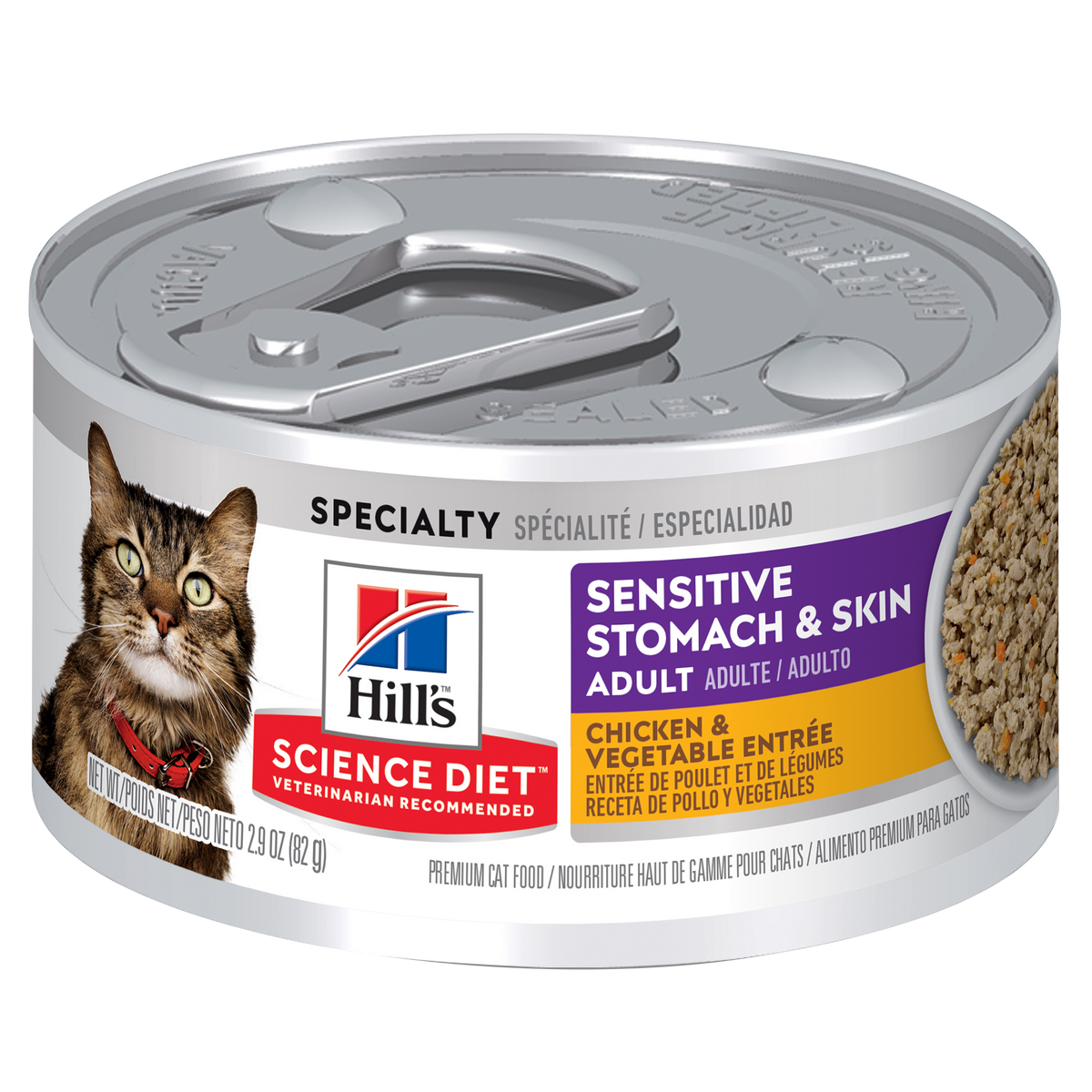 Comida Húmeda para Gato Hills Estomago y Piel Sensible 2.9 Onz