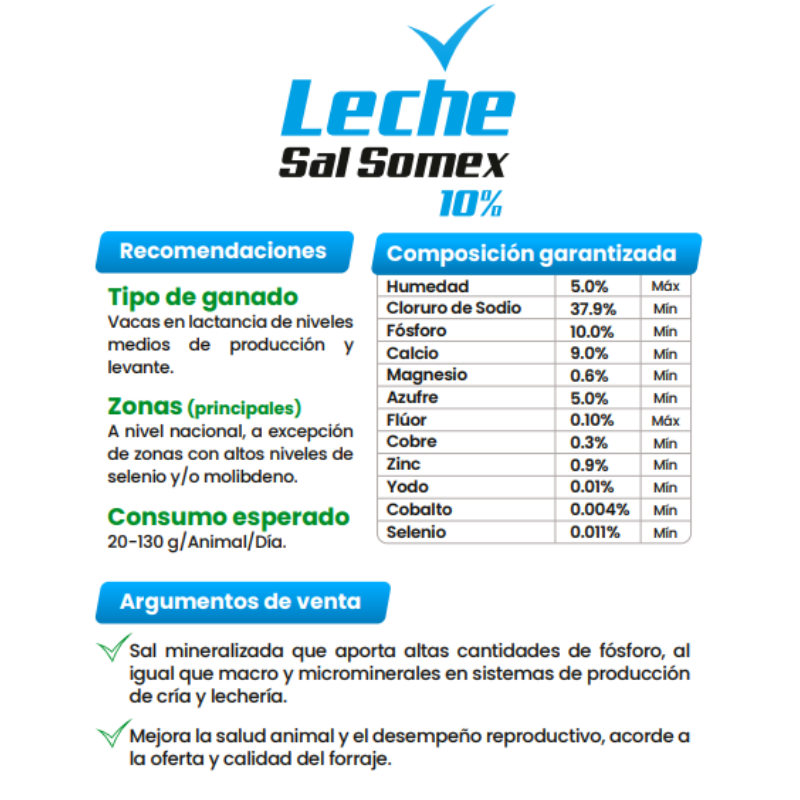 Sal Somex Leche 10% x 40 Kg