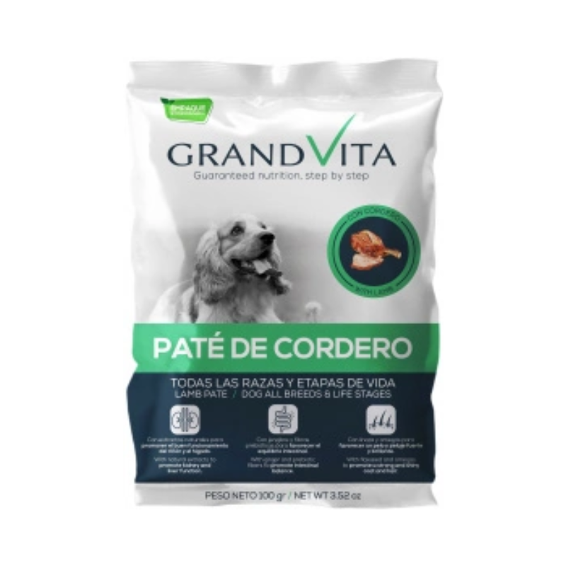 Grand Vita Pate Cordero Perro x 100 g