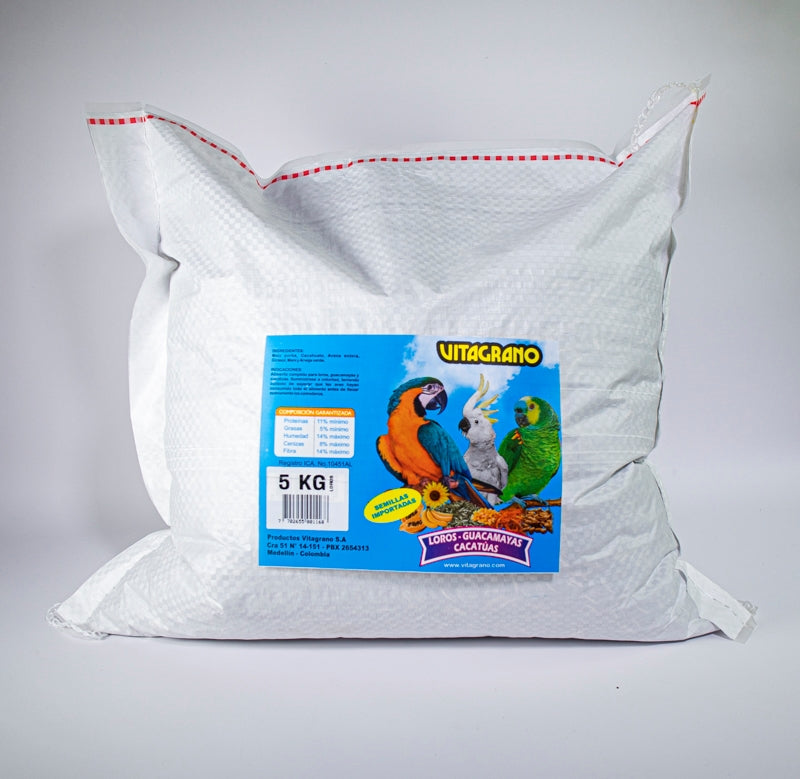 Loros Y Guacamayas Vitagrano X 5 Kg