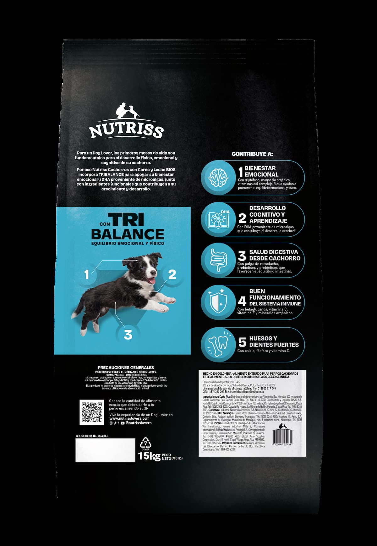 NUTRISS CACH TRIBALANCE CARNE/LECHE 15KG - 2