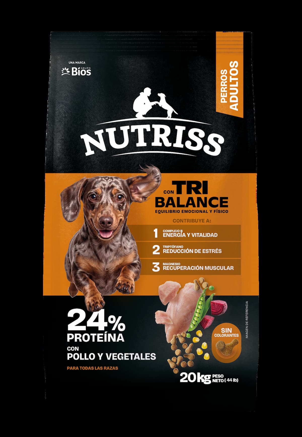 NUTRISS ADULT TRIBALANCE POLLO/VEGE 20KG