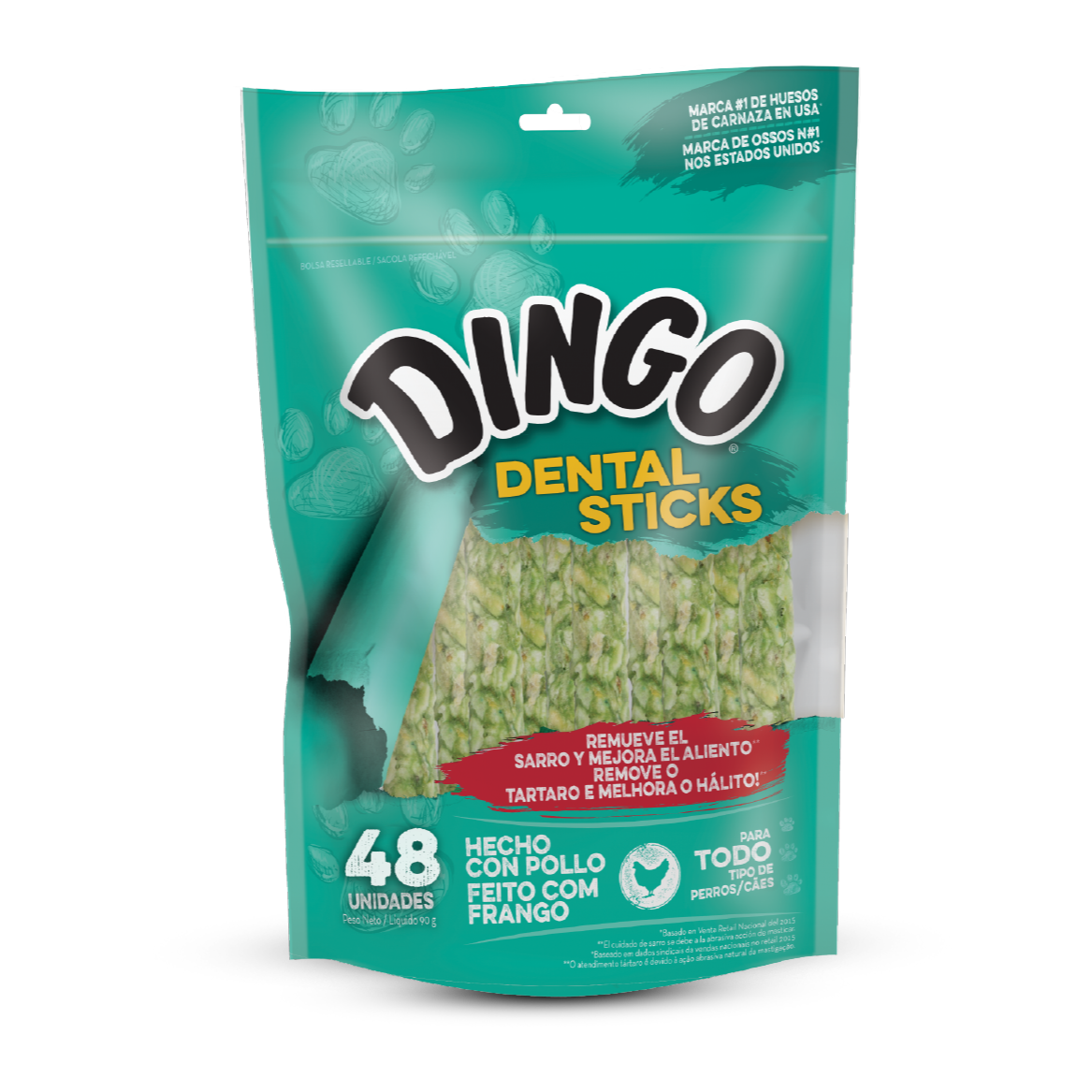 Dingo Dental Sticks para Perros x 48 Unds
