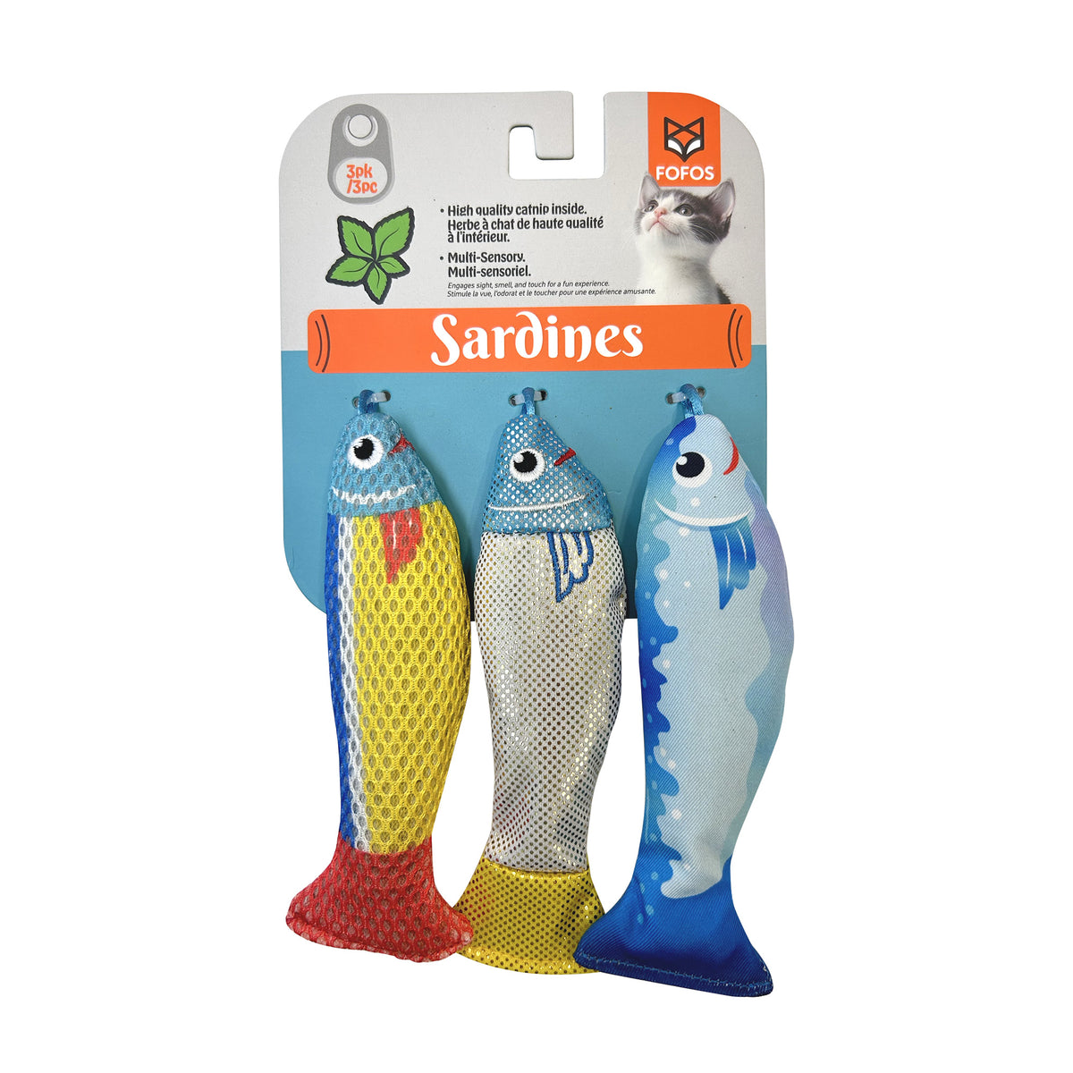 Sardina Con Catnip 3 Piezas