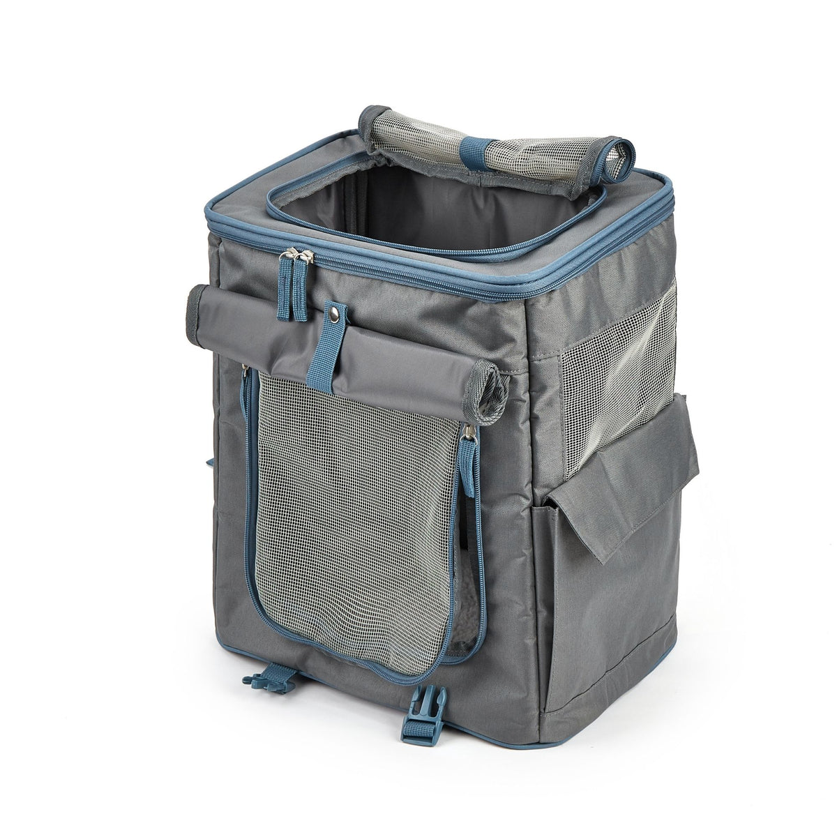 Mochila Transportadora Gris/Azul