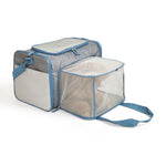 Bolso Expandible Y Plegable Gris/Azul