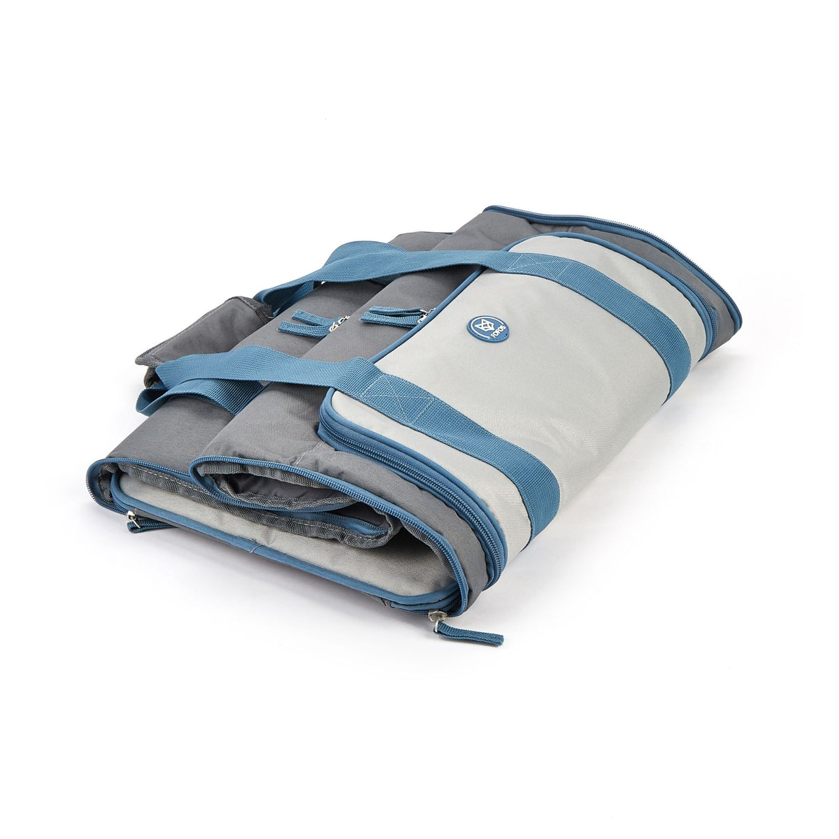 Bolso Expandible Y Plegable Gris/Azul