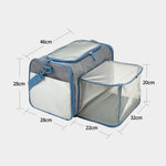 Bolso Expandible Y Plegable Gris/Azul