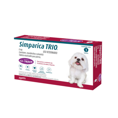 Simparica Trio 2.5-5Kg Morado x 1 Tab
