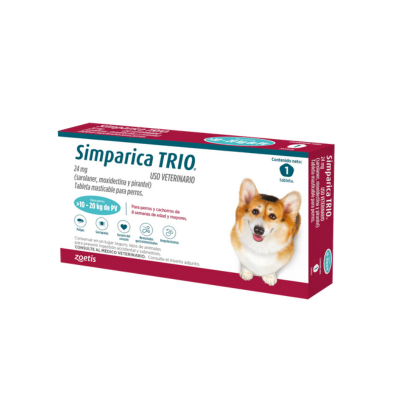 Simparica Trio x 1Tab 10-20Kg Azul