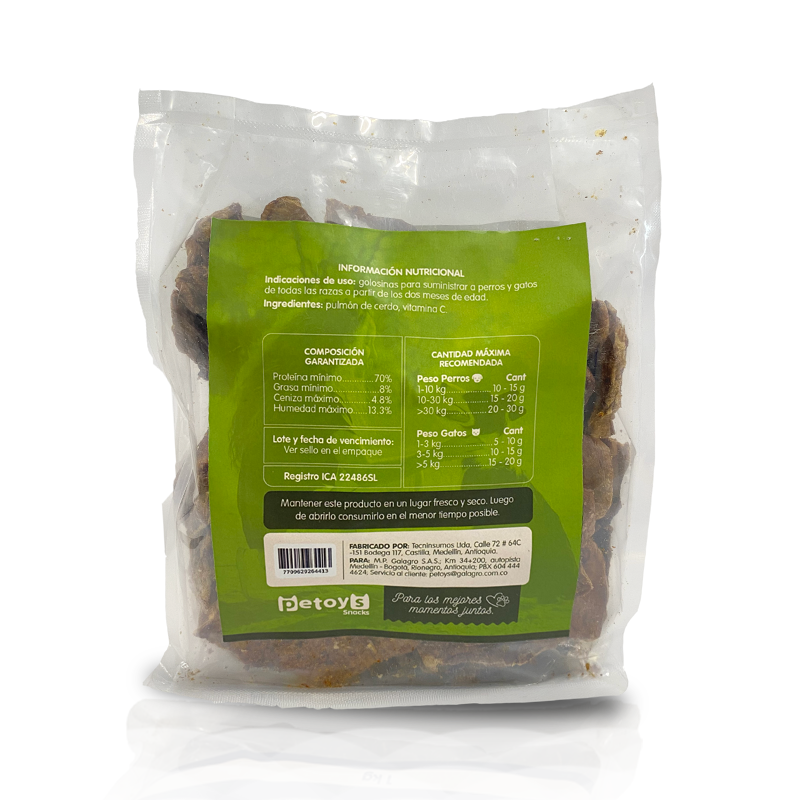 Pulmon Natural snack para Perros