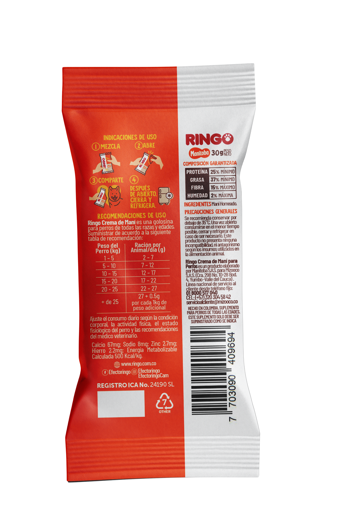 Ringo Crema de Mani Perro x 30 gr