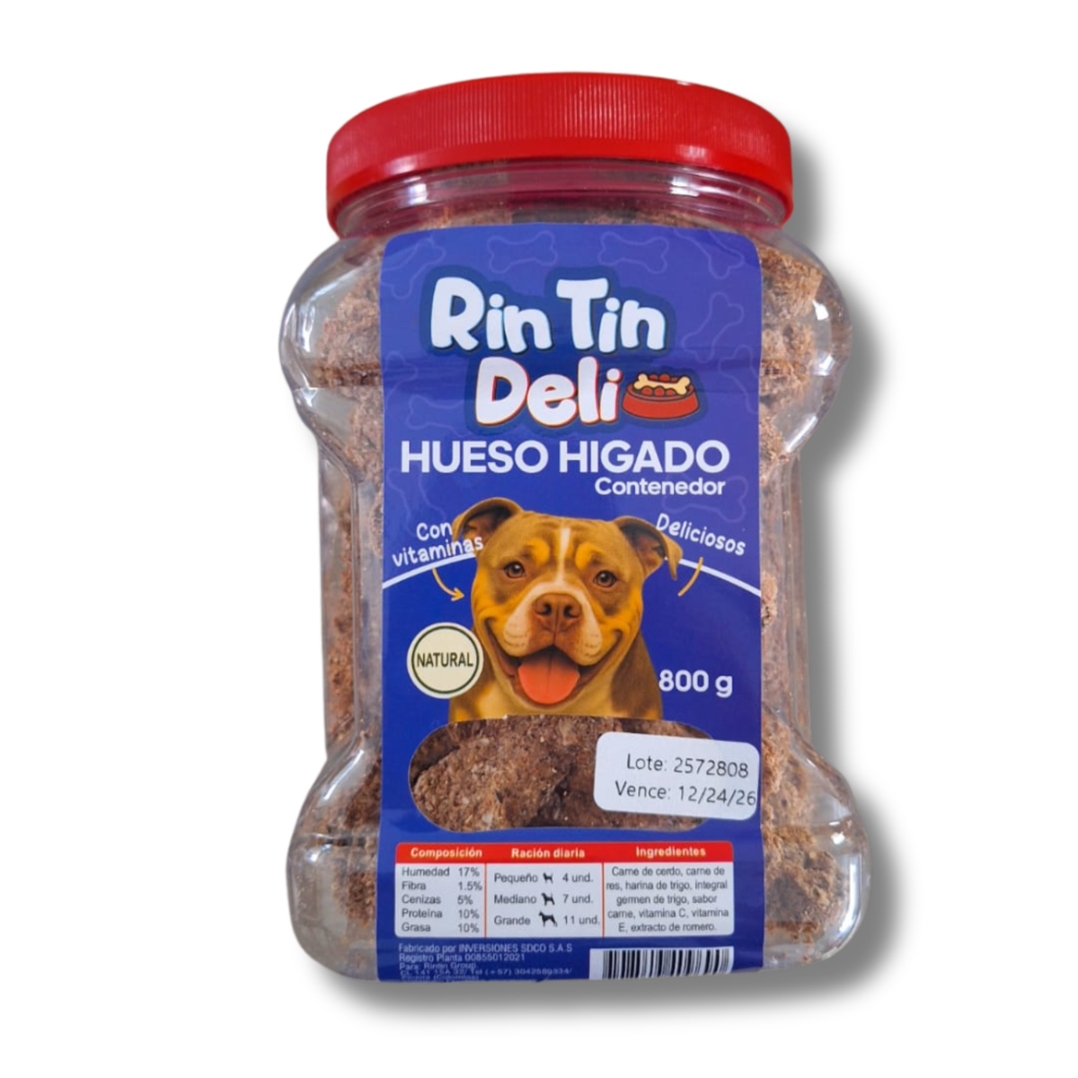 Snack Galletas hueso higado Rintindeli