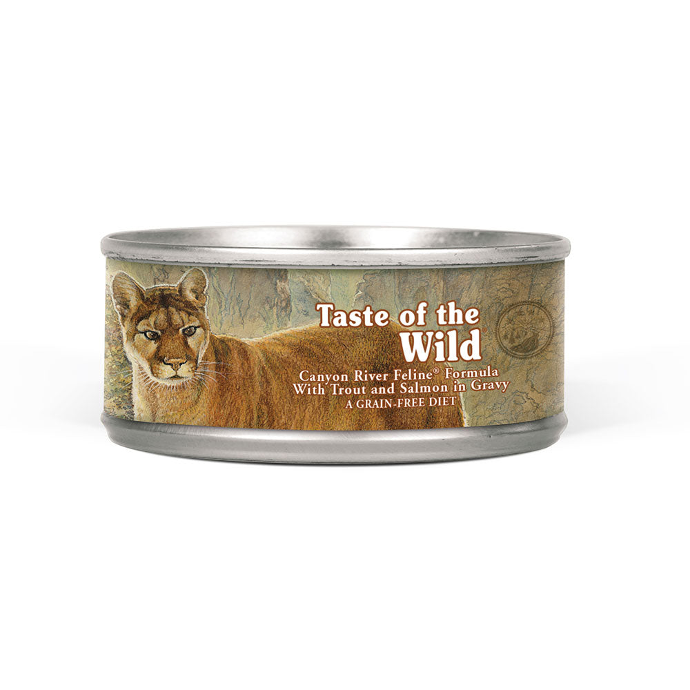 Alimento humedo para gatos de trucha y salmon, contiene ingredientes de alto valor nutricional que complementara el alimento seco. Ideal para fortalecer las defensas gracias a su contenido de antioxidantes. Formula sin granos y rica en acidos grasos. En presentacion de 3OZ