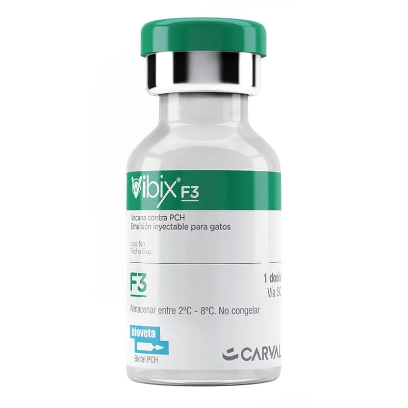 Vacuna Vibix F3 Triple Felina x 1 Dosis para Gatos Contra 3 Enfermedades