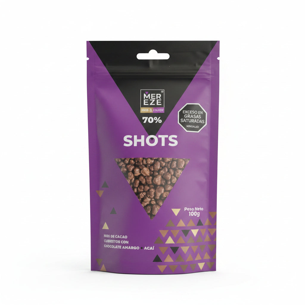 Shots de Nibs de Cacao con Açaí 100g