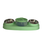 Comedero de Acero Inoxidable con Fuente para Mascotas