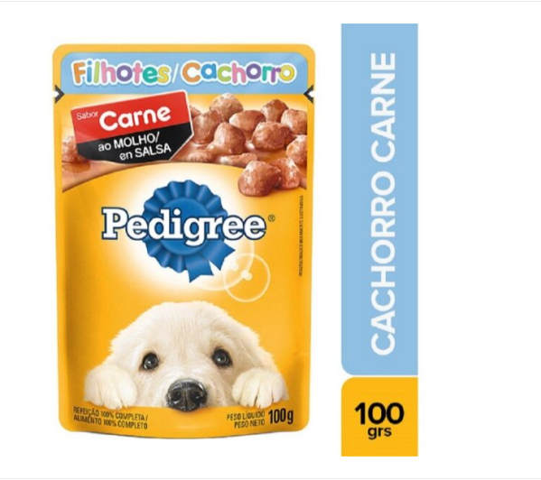 Pouch Pedigree cachorro carne x 100 gr