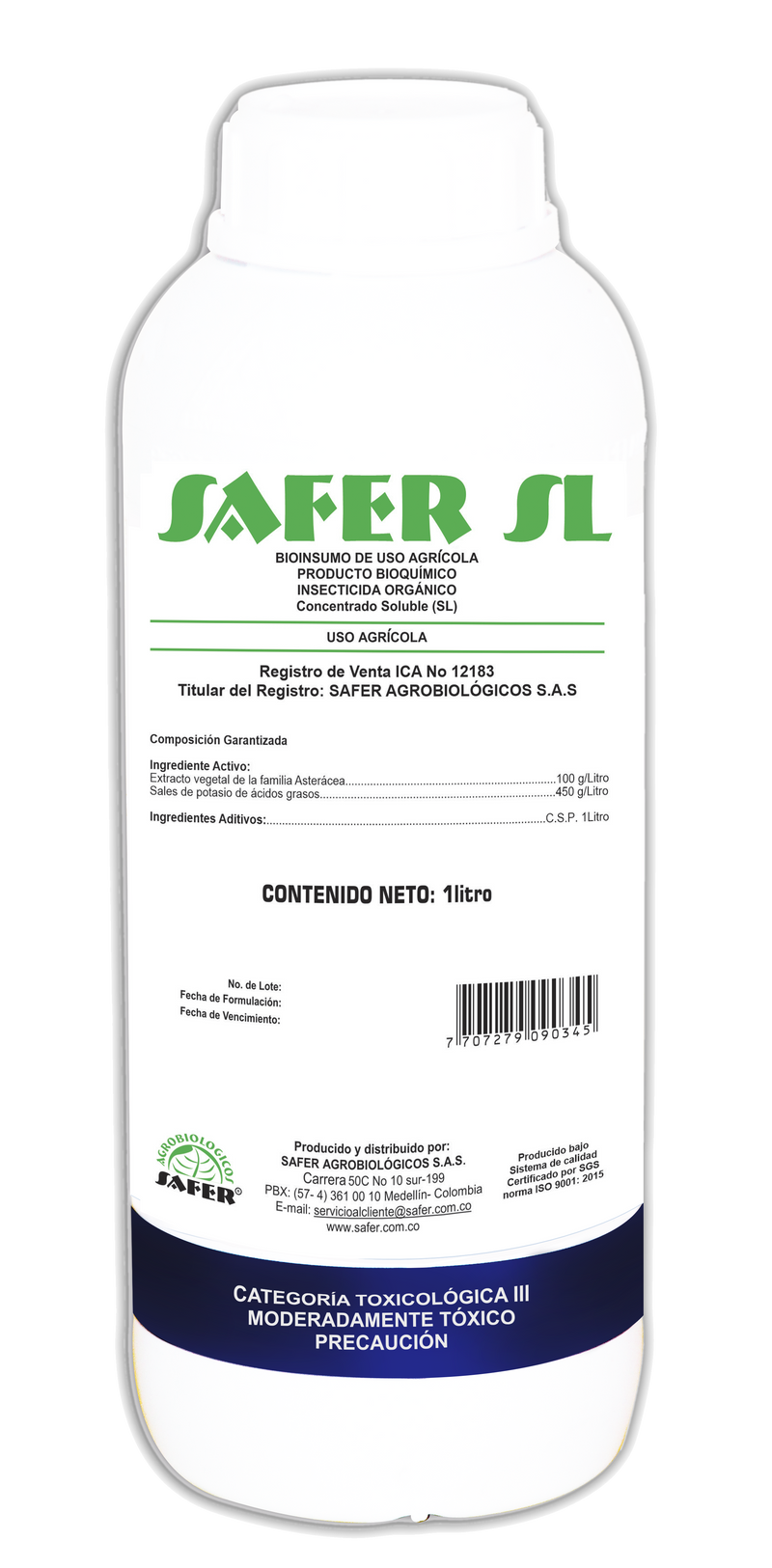 Safer SL  insecticida orgánico x lt|SAFER