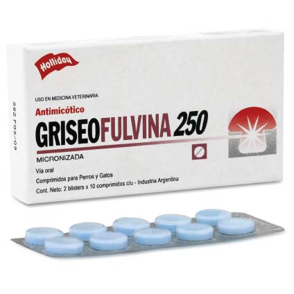 Griseofulvina 500 mg caja  por 20 tabletas