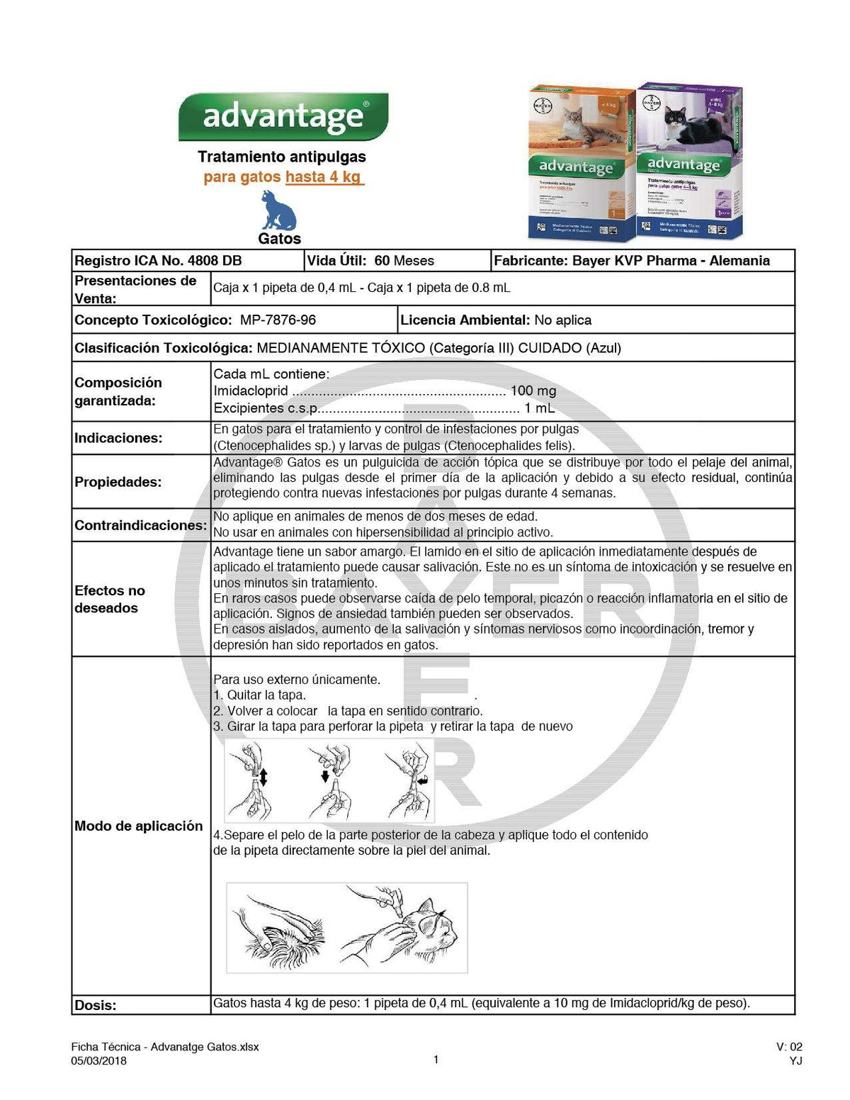 Advantage gatos - Farmacia Animales y Mascotas - Tierragro Colombia (5595498283158)